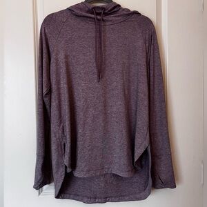 Athleta Marled Pullover Hoodie in Dusty Plum Size Large